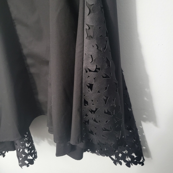 Paskal Black Short Sleeve Dress with Laser Cut Details NWT - Picture 6 of 14